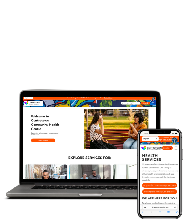 Centretown on web and mobile