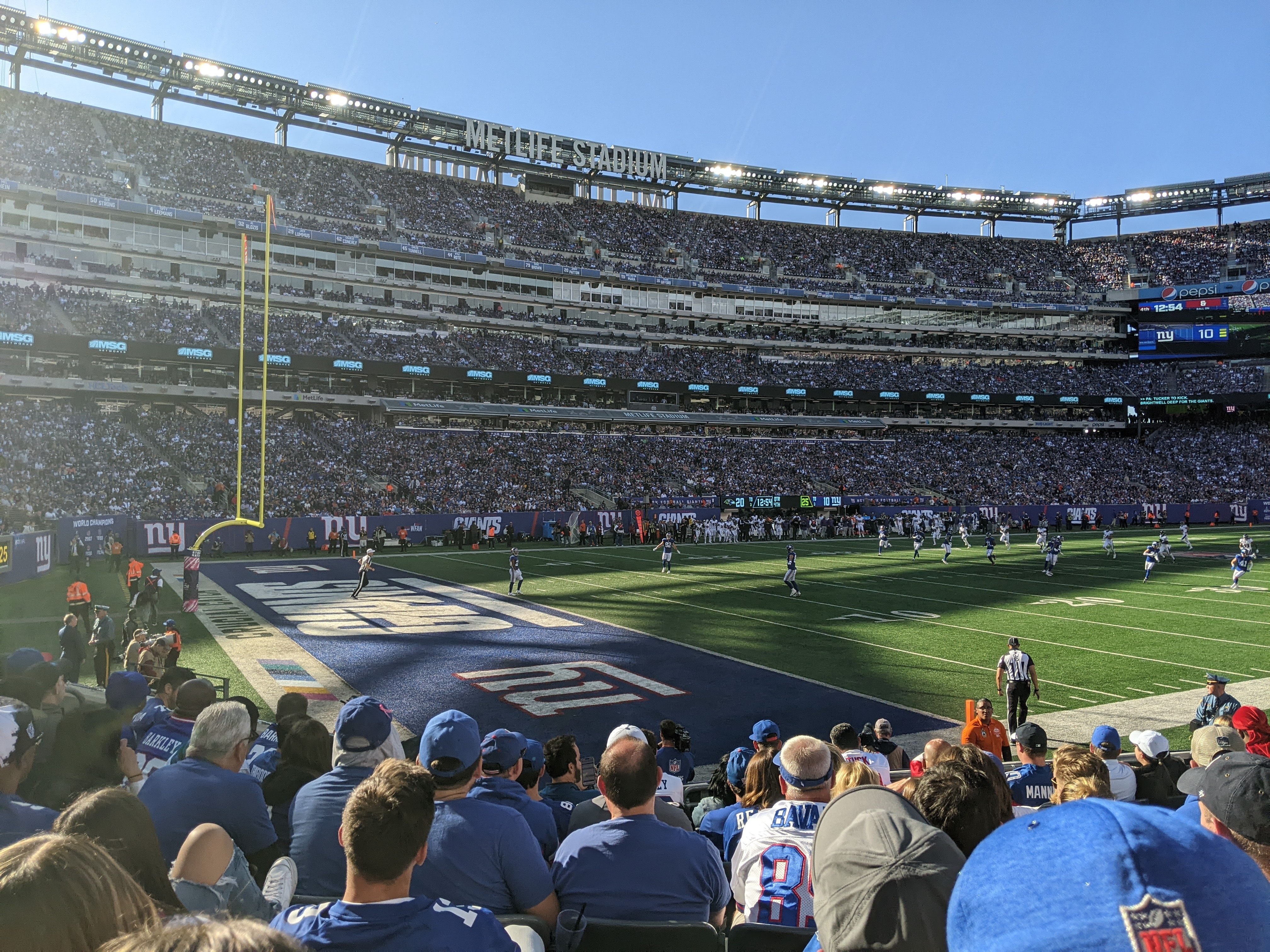Fans at a New York Giants game.