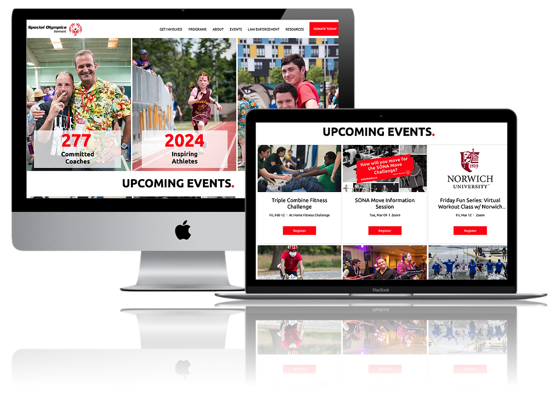 Special Olympics Website on computer