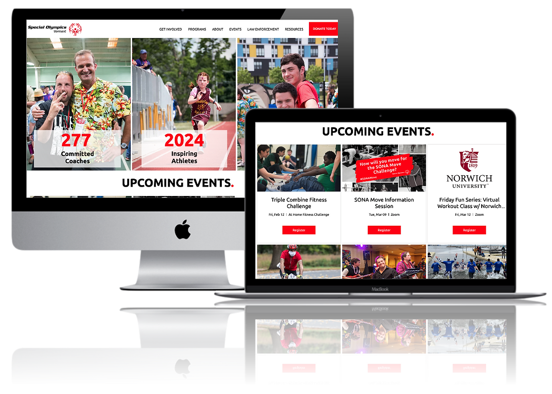 Special Olympics Website on computer Special Olympics Website on computer